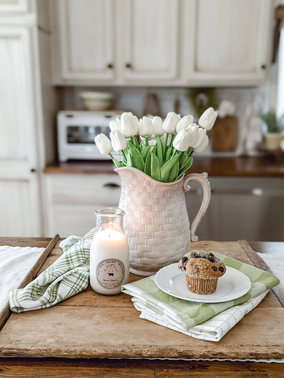 Milk Bottle Candle, Be Happy