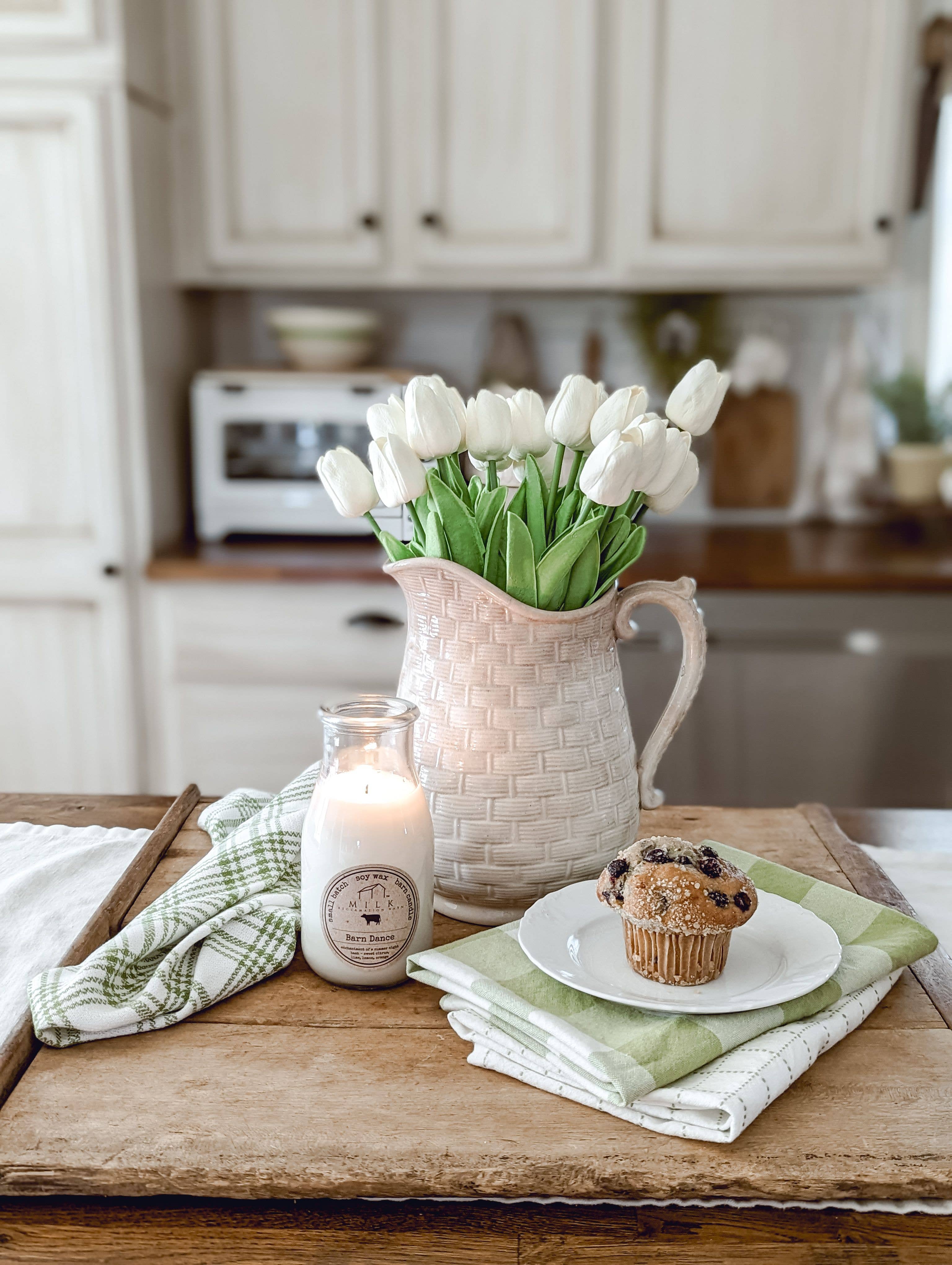 Milk Bottle Candle, Be Happy