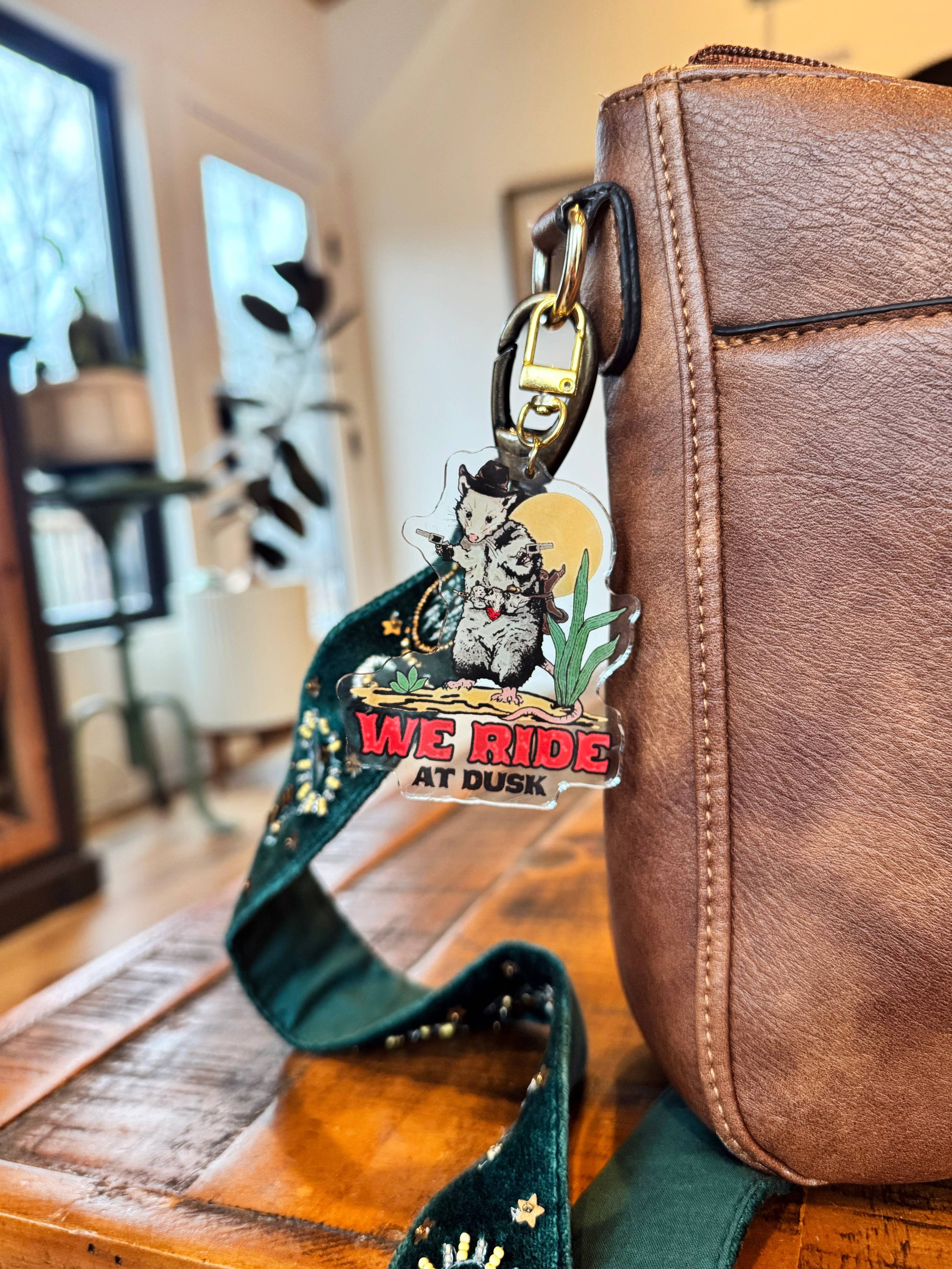 Opossum Cowboy Keychain/ Bag Accessory