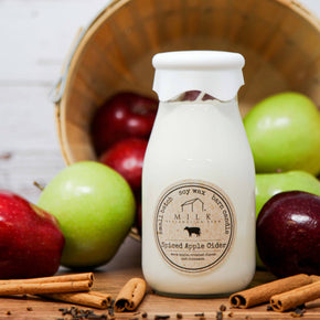 Milk Bottle Candle Spiced Apple Cider