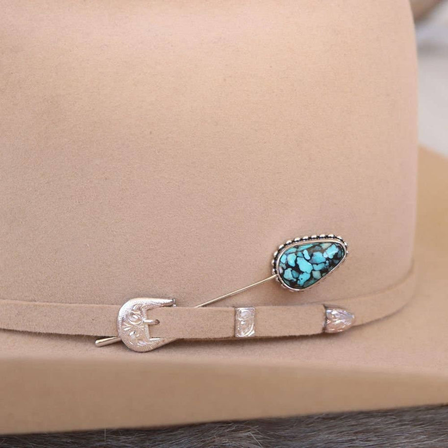 Blue Matrix Hat Pin