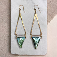 Triangle Stone Drop Earring