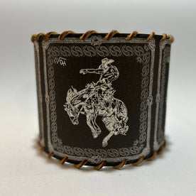 Lampshade Bandana Bronc Black, 11-inch