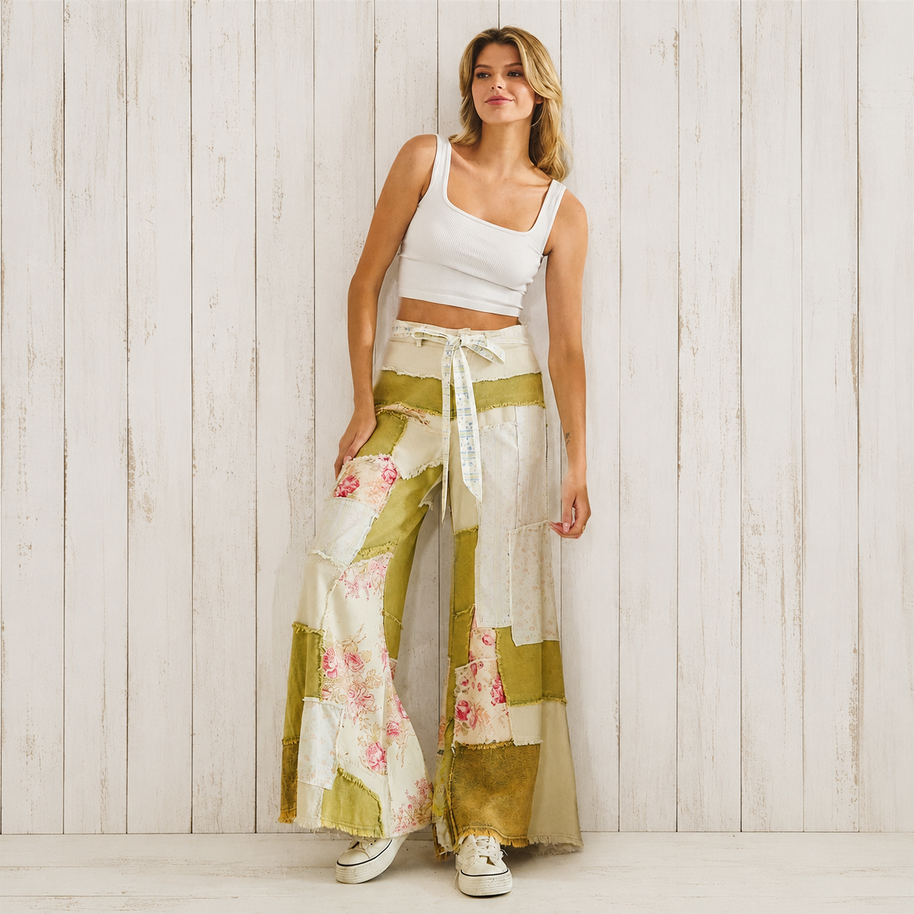 Floral Patchwork Pants