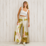 Floral Patchwork Pants