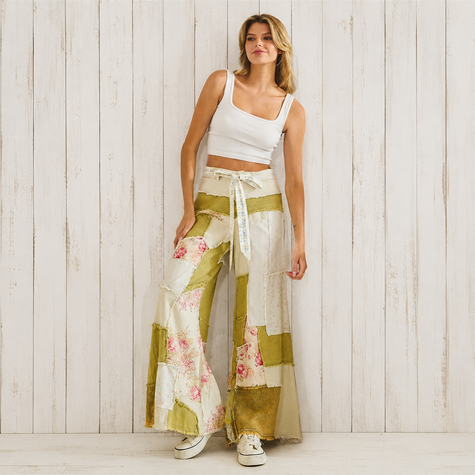 Floral Patchwork Pants