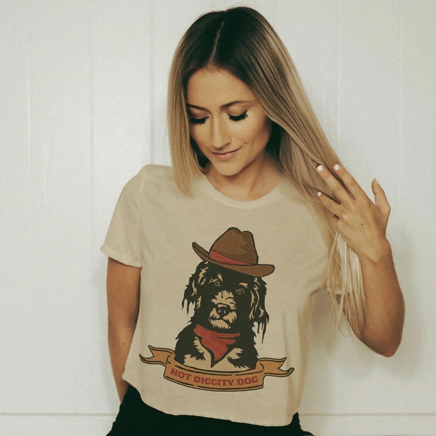 Hot Diggity Dog T-Shirt, Cropped & Regular