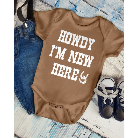 Country Baby® Infant Bodysuit Howdy I'm New Here