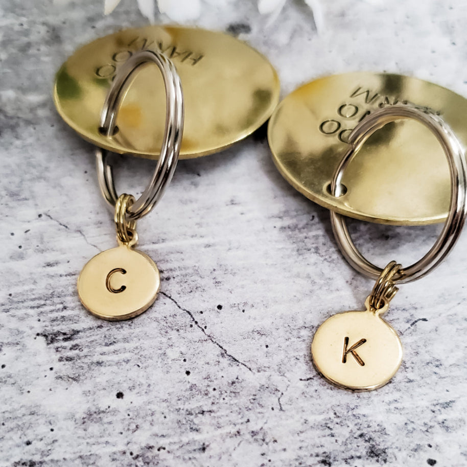 Ride Safe Love You Brass Keychain