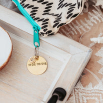 Ride Safe Love You Brass Keychain