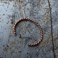 Double Twisted Handmade Copper Cuff - Unisex Bracelets