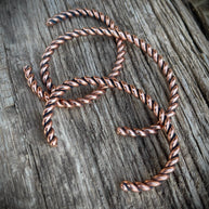 Double Twisted Handmade Copper Cuff - Unisex Bracelets