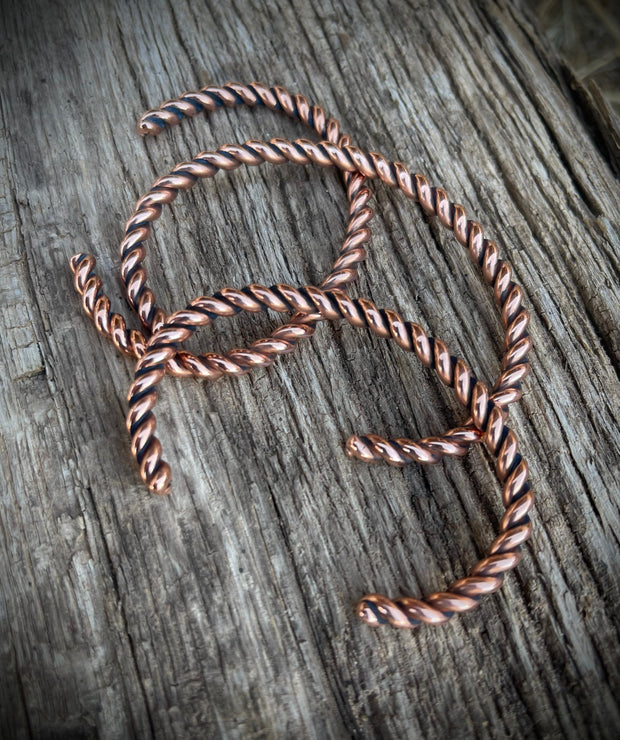 Double Twisted Handmade Copper Cuff - Unisex Bracelets