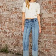 Mid-Rise Cropped Kan Can Jeans