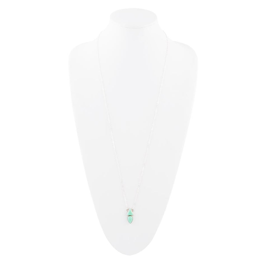Lahana Green Chrysoprase and Sterling Silver Necklace