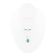 Layered Blue Apatite and Sterling Silver Necklace