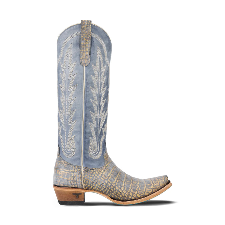 LANE Boots, Gilded Denim Skylight