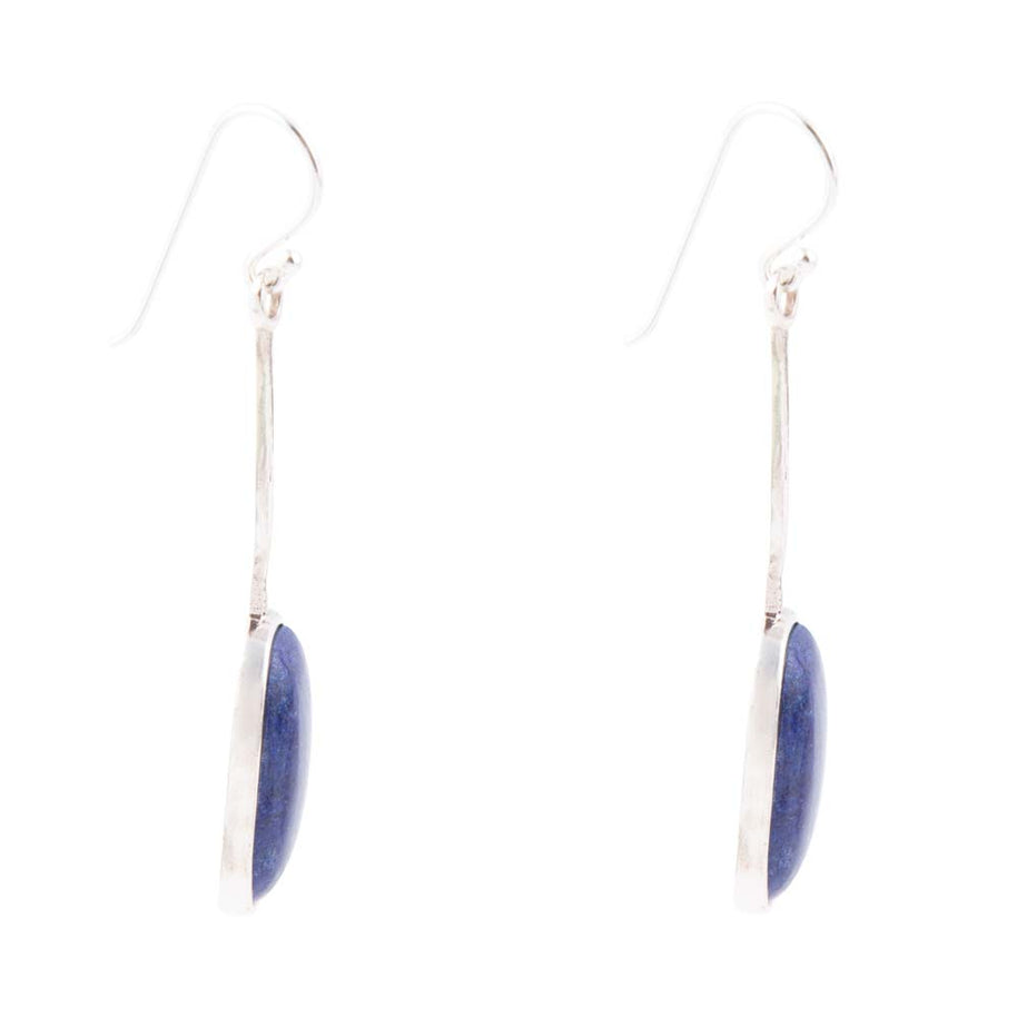 Madeleine Blue Lapis and Sterling Silver Drop Earrings