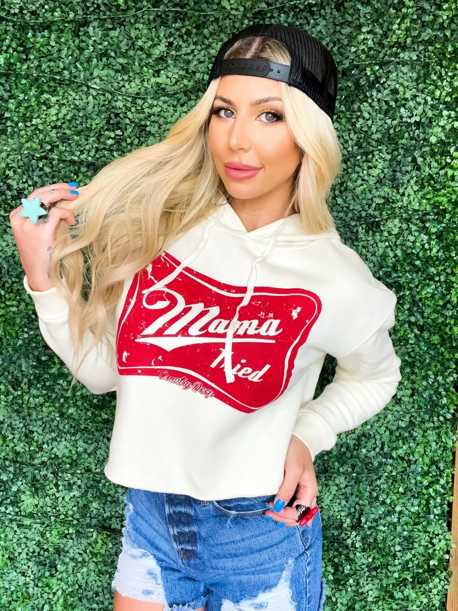 Mama Tried Crop Hoodie