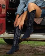 Old Gringo Boots, Mayra Blue Suede, Relaxed Fit