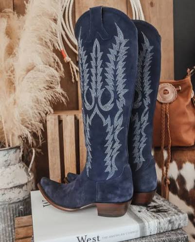 Old Gringo Boots, Mayra Blue Suede, Relaxed Fit
