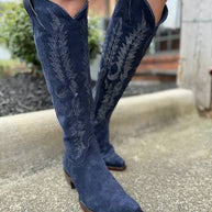 Old Gringo Boots, Mayra Blue Suede, Relaxed Fit