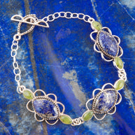 Oxford Lapis and Jade Bracelet