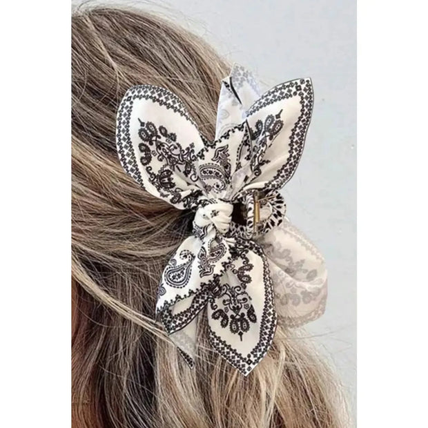 Paisley Bow Claw Hair Clip