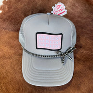 Pearl Bow Trucker Hat Chain