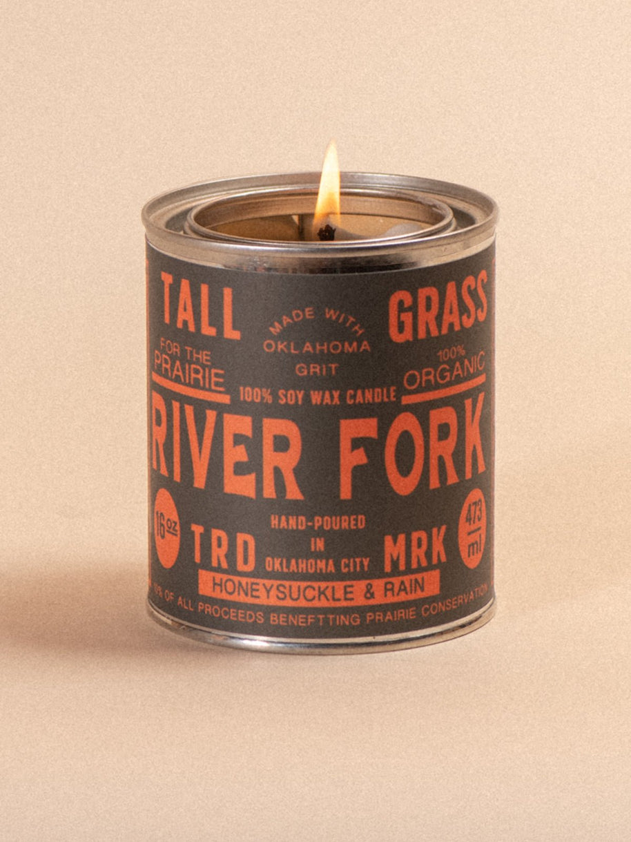 River Fork: Honeysuckle + Rain Soy Wax Candle