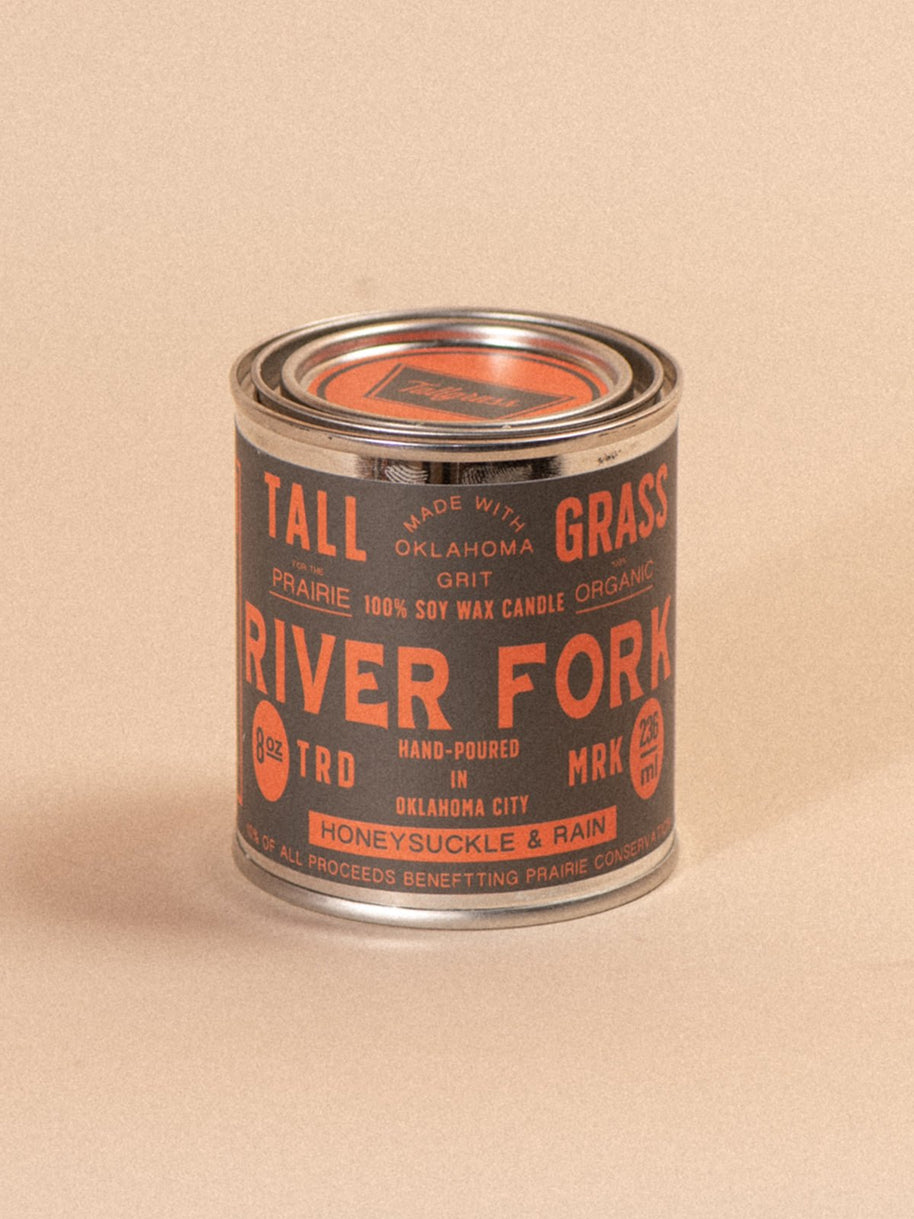River Fork: Honeysuckle + Rain Soy Wax Candle
