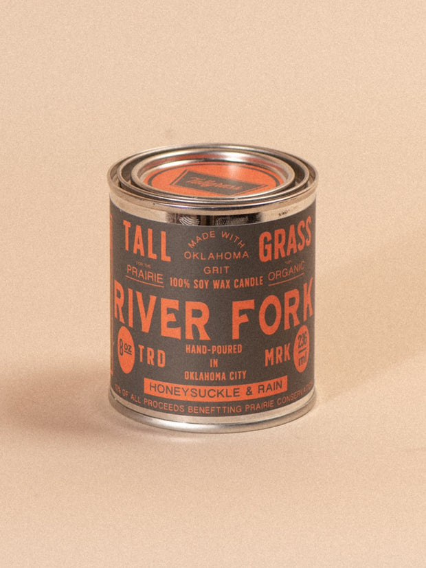 River Fork: Honeysuckle + Rain Soy Wax Candle