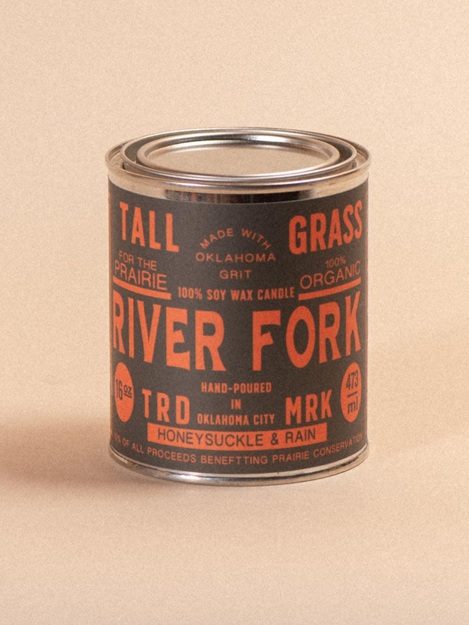 River Fork: Honeysuckle + Rain Soy Wax Candle