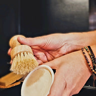 Solid natural dish soap