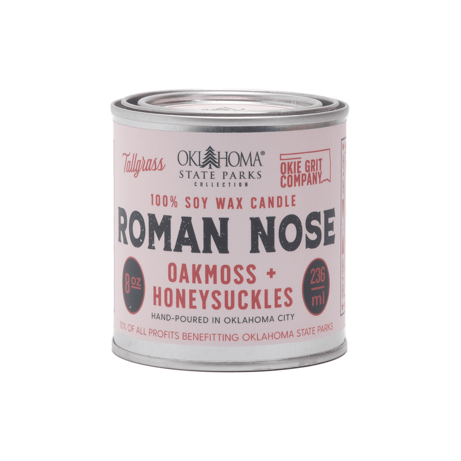 Roman Nose: Oakmoss + Honeysuckle Soy Wax Candle