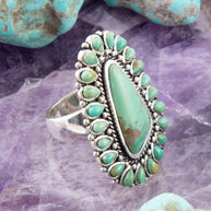 Sedona Blue Turquoise and Sterling Silver Statement Ring