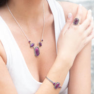 Shielded Purple Turquoise and Sterling Silver Ring
