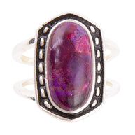 Shielded Purple Turquoise and Sterling Silver Ring