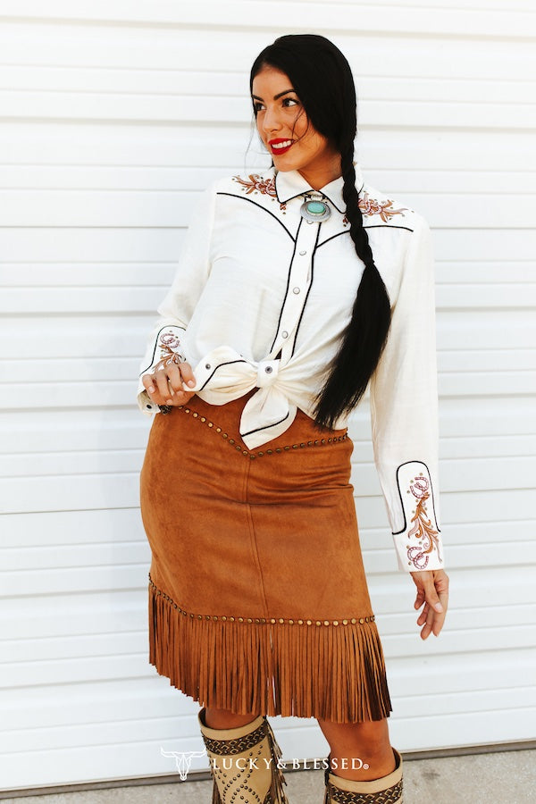 Long Sleeve Horseshoe Snap Shirt