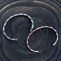 Twisted Bracelet - Handmade Unisex Cuff | Boles Silver