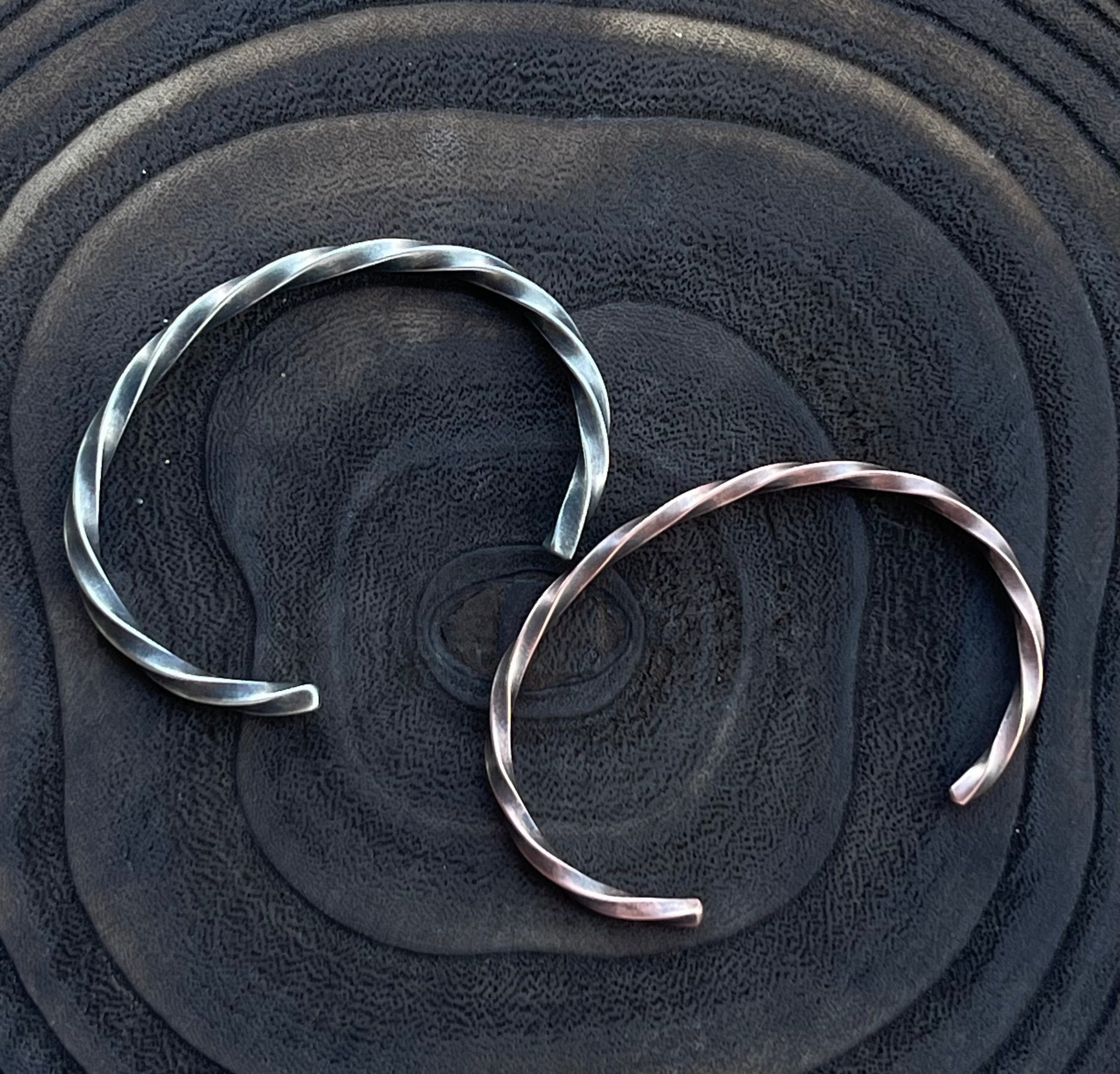 Twisted Bracelet - Handmade Unisex Cuff | Boles Silver