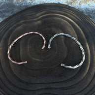 Twisted Bracelet - Handmade Unisex Cuff | Boles Silver