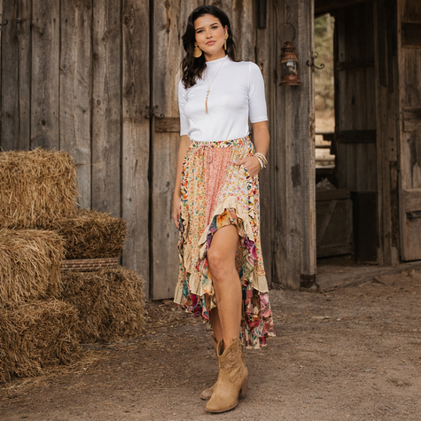 Western Skirt with Ruffles