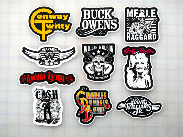 Outlaw Country Classic Country Sticker Pack