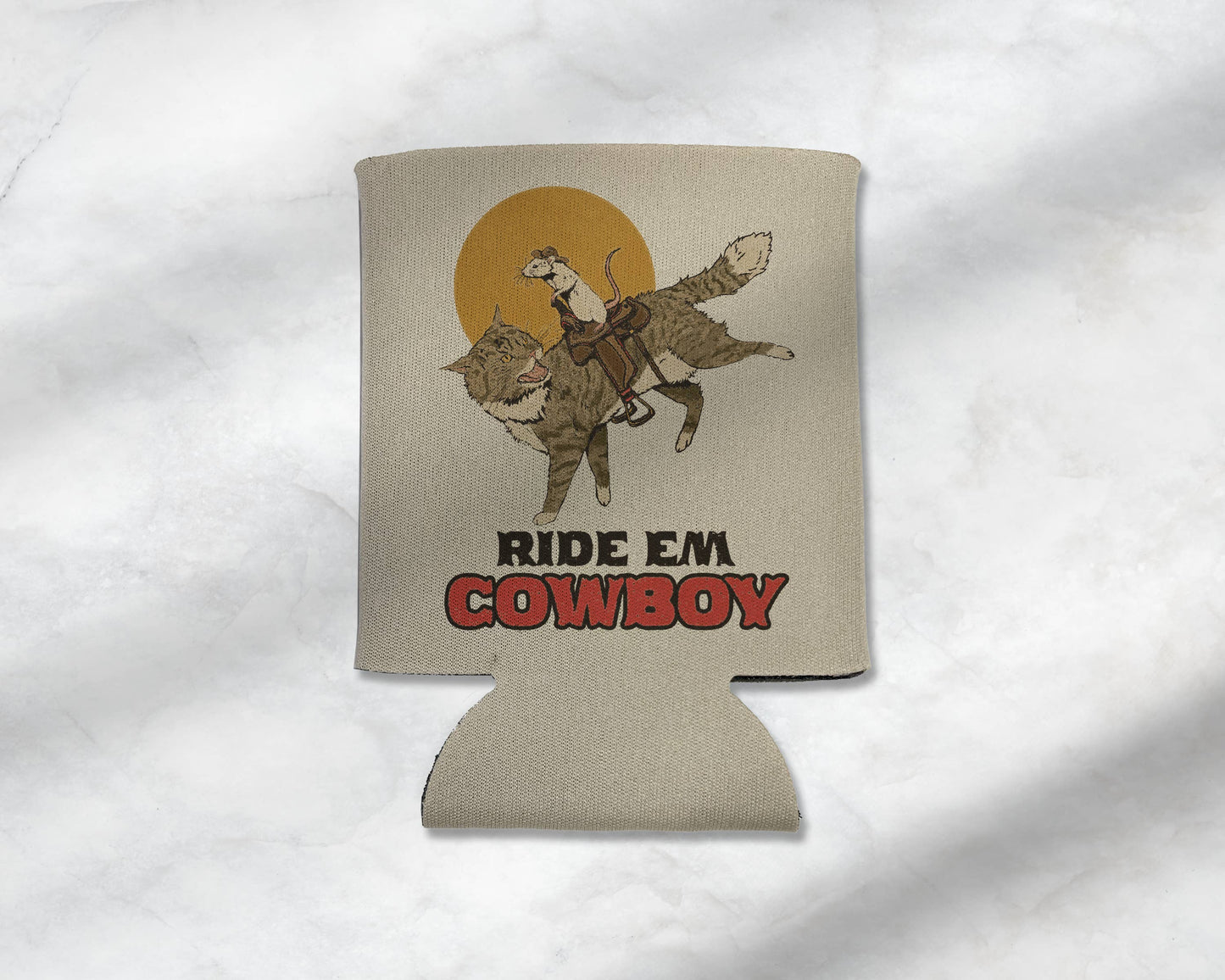 Ride Em Cowboy: Mouse and Cat Cowboy Koozie