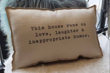 Decorative Pillow - This house runs on love