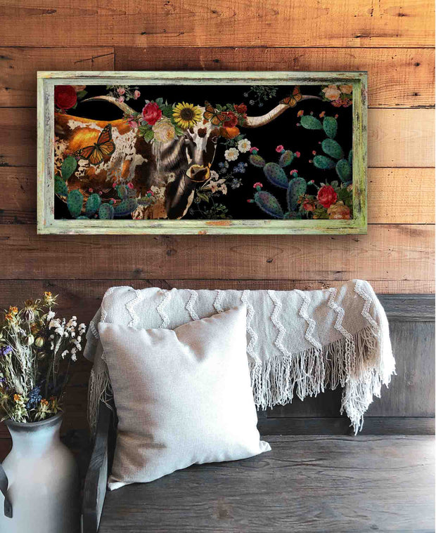 Longhorn Artwork - 18" x 36"