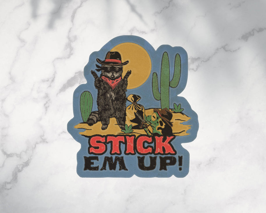 Raccoon Cowboy Sticker