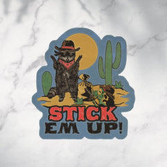 Raccoon Cowboy Sticker