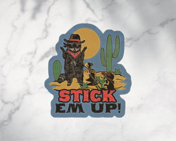 Raccoon Cowboy Sticker